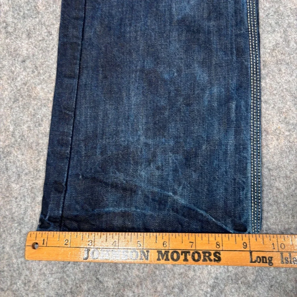 Levi's 527 Bootcut Jeans Marbled Mens 38x30 Blue Indigo Slim Fit Denim Pants